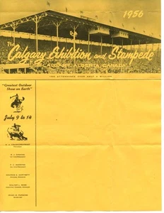 1956 Calgary Stampede folded letterhead, unused advertising the Stampede - Picture 1 of 1