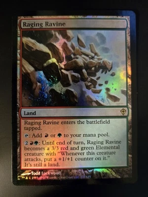 Raging Ravine NM FOIL Worldwake MTG FREE SHIPPING - Image 1 of 2