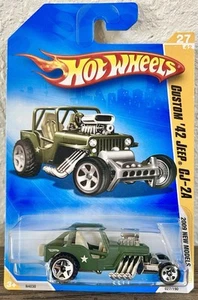 NEW Hot Wheels '42 Willys JEEP CJ-2A Custom Army Green Mattel SEALED - Picture 1 of 6