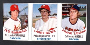 1977 HOSTESS PANEL #61 62 63 Ted Simmons / Larry Bowa / Frank Tanana VG (ST) A - Picture 1 of 2