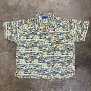 Vintage Jimmy Z Button Shirt Size L XL Woody Car Surfer 80's 90s Streetwear - Picture 1 of 4