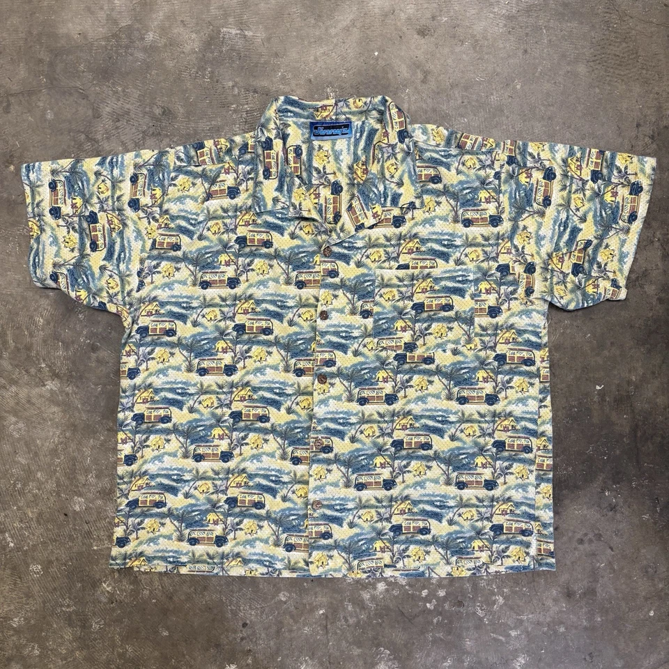 Vintage Jimmy Z Button Shirt Size L XL Woody Car Surfer 80's 90s Streetwear - Image 1 of 4