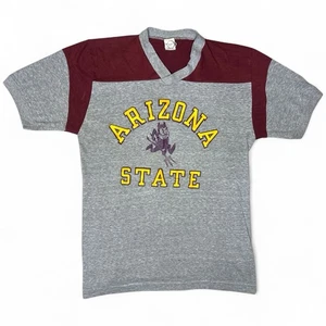 T-shirt maglia vintage anni 70 Champion Arizona State Sun Devils Ringer USA L - Foto 1 di 8