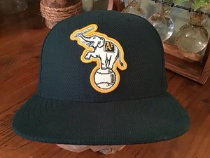 New NEW ERA 59FIFTY Oakland / Kansas City ATHLETICS Retro Hat Cap, 7-1/4, GREEN - Picture 1 of 8