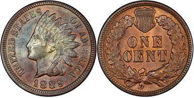 1889 Indian Cent PCGS, 63BN, S-31 Misaligned Die Clash FS-901 - Image 1 of 3