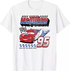 Disney Pixar Cars Lightning McQueen Americana Car Race T-Shirt - Picture 1 of 3