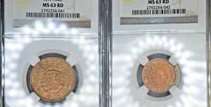 1968 Cape Verde 2 Coin PROVA Set 1 Escudo & 50 Centavos MS63 RD NGC RED - Picture 1 of 12