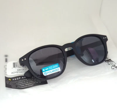 Gafas de sol polarizadas unisex redondas Dot Dash Driver - negro mate/negro Foto 1 de 3
