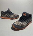 Adidas Womens Adipure 360.2 Running Shoes Gray B40957 Leopard Print Lace Up 6 M