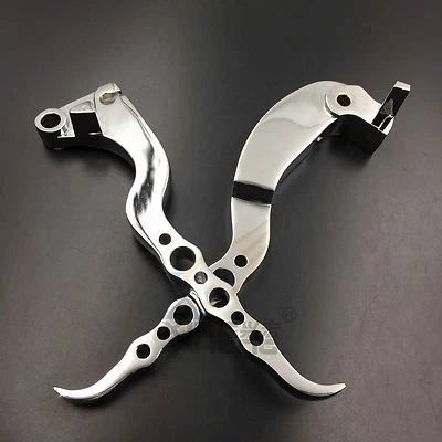 New Chrome Billet Brake Clutch Lever For 06-15 Kawasaki Ninja ZX10R ZX-10R - Image 1 of 4