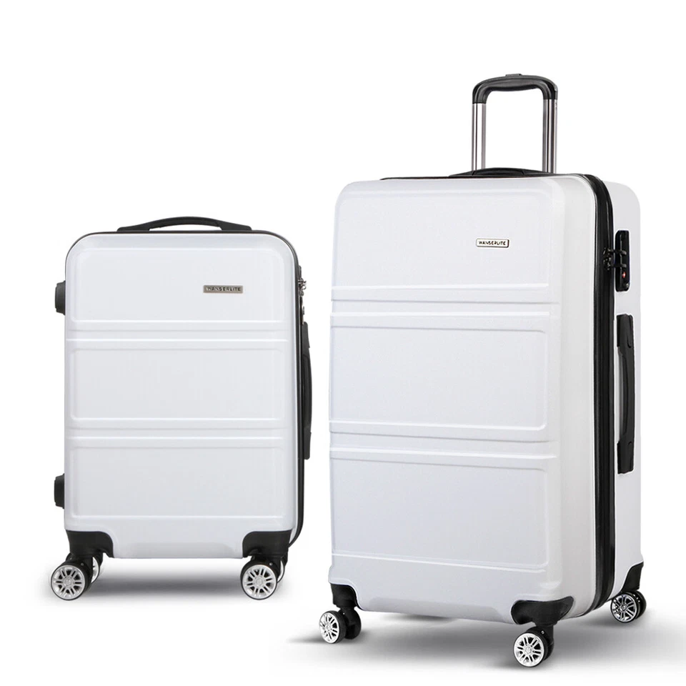 Wanderlite  20" and  28" Trolley Set, White - 2 piece
