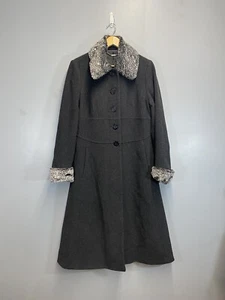 Laura Ashley Vintage Wool Cashmere Edwardian Russian Riding Coat Boho Size 14 UK - Picture 1 of 12