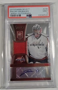 Camiseta deportiva Select Philipp Grubauer 2013-14 autógrafo RC/199 #238 Capitals novato - Imagen 1 de 2