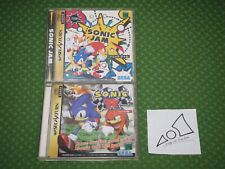 lot 2 Sega Saturn Sonic R + Sonic Jam set SegaSaturn SS Hedgehog Japan Game 
