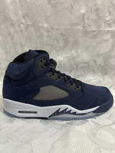 AIR JORDAN 5 RETRO SIZE 11 MIDNIGHT NAVY BLACK PREMIUM FD6812 400 GRAY METALLIC - Picture 1 of 16