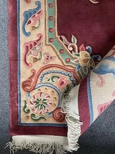 Vintage Handcrafted Floral Rug Likely Wool 240x265 cm Exclusive Limited Edition - Picture 1 of 23