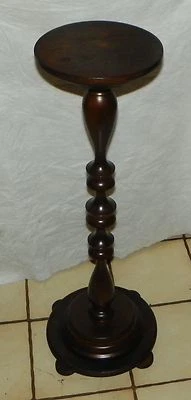  Soporte para plantas de pedestal de caoba (PS145) Foto 1 de 4