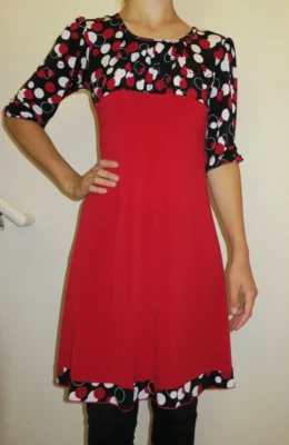 S 16 ❤️ CARAMELOS ❤️ VESTIDO INFORMAL ROJO POKADOTED ❤️ FIESTA ELEGANTE Foto 1 de 4