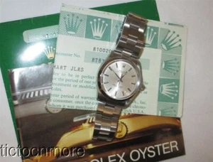 VINTAGE ROLEX OYSTER PERPETUAL 26j WATCH 1002 MENS NICE! w/ PAPERS NO RESERVE! - Picture 1 of 20