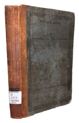1823, MUSICA SACRA, PSALM AND HYMN TUNES, ANTHEMS, CHANTS, HASTINGS & WARRINER - Image 1 of 4