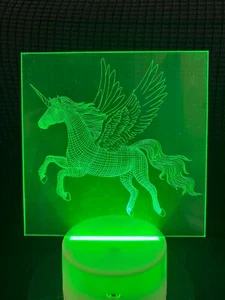3D illusion Visual Night Light 16 Colors LED Desk Table Bedroom Decor best gift - Picture 1 of 34