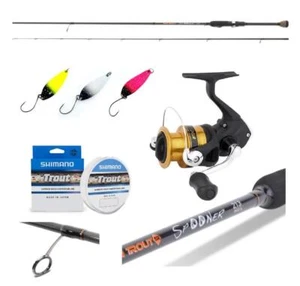 Spooncombo Canne à Spinning + Moulinet Ligne de Pêche + Daiwa Cuillère - Photo 1/4