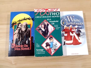 CHRISTMAS LOT VHS White Xmas Its a Wonderful Life Miracle 34th Street Scrooged - Picture 1 of 2