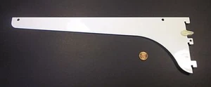 KV #187LL-WHITE-16" SHELF BRACKET, HEAVY-DUTY, STEEL, WHITE EPOXY-PAINTED FINISH - Picture 1 of 2