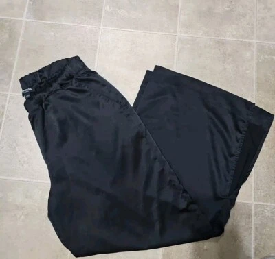 Pantalones de pijama de salón Express negros satinados de pierna ancha talla pequeña  Foto 1 de 4