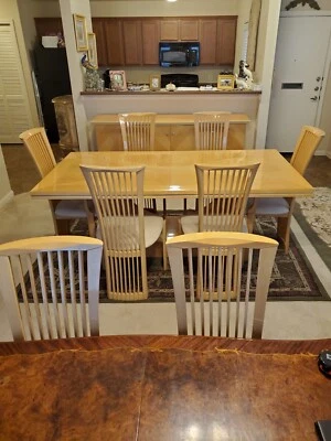 JUEGO DE COMEDOR PIETRO COSTANTINI/ALF ITALIA ASPECTO DE ARCE TIGRE LACADO ALTO BRILLO Foto 1 de 4