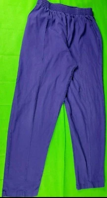 Landau Púrpura Mujer Pierna Cónica Cintura Elástica Pantalones Exfoliantes Talla L 28+W 29L Foto 1 de 4