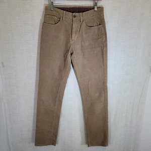 Brooks Brothers Red Fleece Corduroy Pants Mens 30x32 Brown Slim Fit Stretch EUC - Picture 1 of 11
