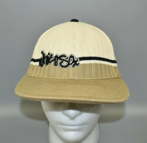 Chicago White Sox Script New Era Sweater Knit Material Men's Flex Fitted Cap Hat Cover