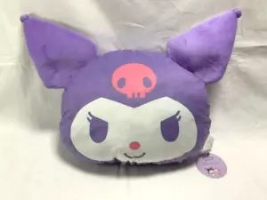 Sanrio Kuromi Face Pillow Cushion 40 × 32cm Kawaii Anime Brand New - Picture 1 of 4