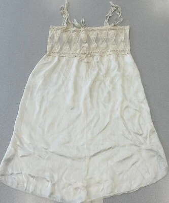 Antigua cubierta de corsé eduardiana de encaje y seda deslizable completa/botón entrepierna pequeña Foto 1 de 4