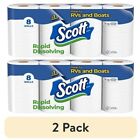 2 PACK - Scott Rapid-Dissolving Toilet Paper for RVs & Boats, 8 Double Rolls