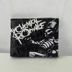 Cartera My Chemical Romance MCR Negra Desfile Rock Doble Pliegue Identificación y Tarjetero - Imagen 1 de 4