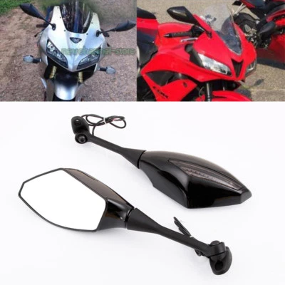 Черные светодиодные зеркала заднего вида для HONDA CBR600RR 2003-2016 CBR 1000 RR 2004-2007 - Изображение 1 из 4