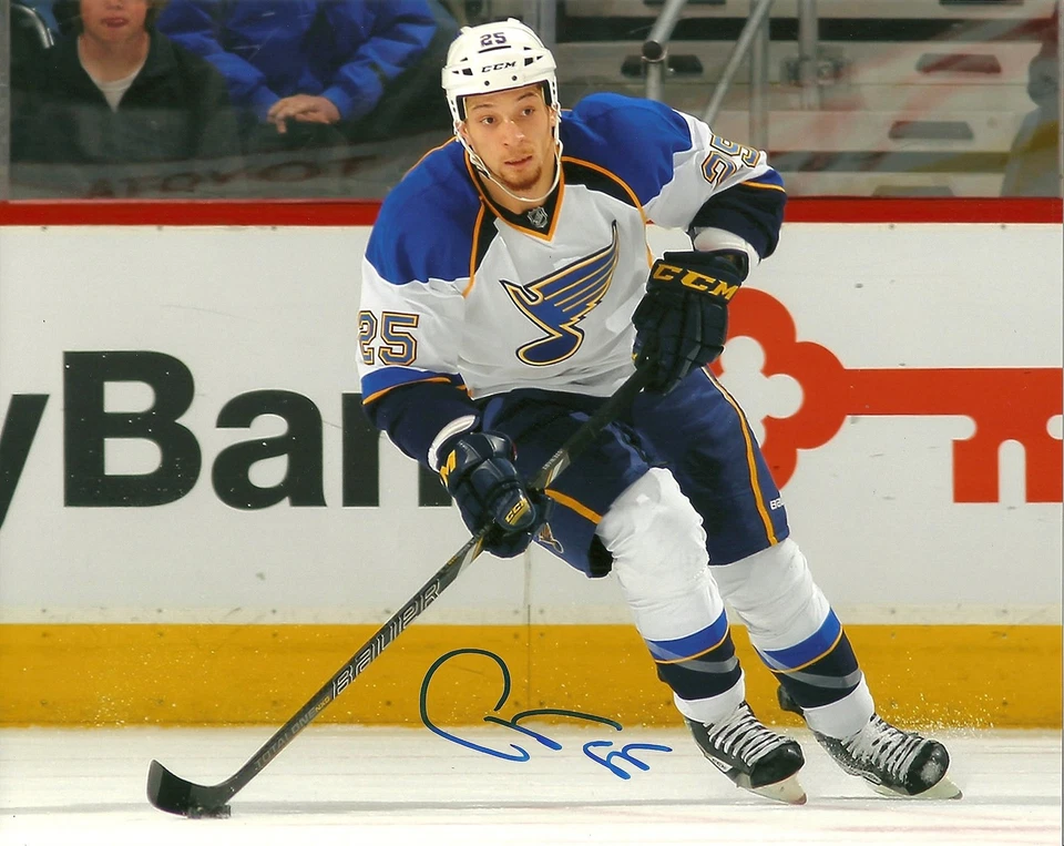 Foto firmada a mano de Chris Stewart 8x10 St. Louis Blues autógrafo de la NHL Foto 1 de 1