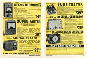 Magazine Print Ad GENERAL ELECTRONIC DISTRIBUTING 1951 TV Service Electronics 2p - Picture 1 of 1