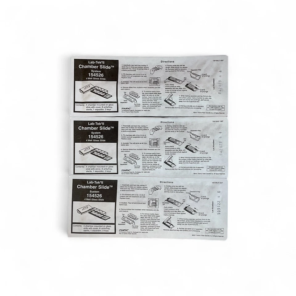 Nunc Thermo Fisher Lab-Tek II Chamber Slide 154526 & 154453 System Lot - Image 1 of 1