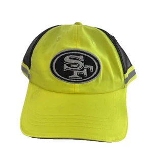 Rare 49ers high visibility 49ers hat adjustable trucker Hat dust mark - Picture 1 of 9
