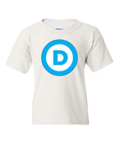 Democratic Party Logo Youth T-Shirt Political 2024 Vote Blue Liberal Kids Tee - Picture 1 of 8