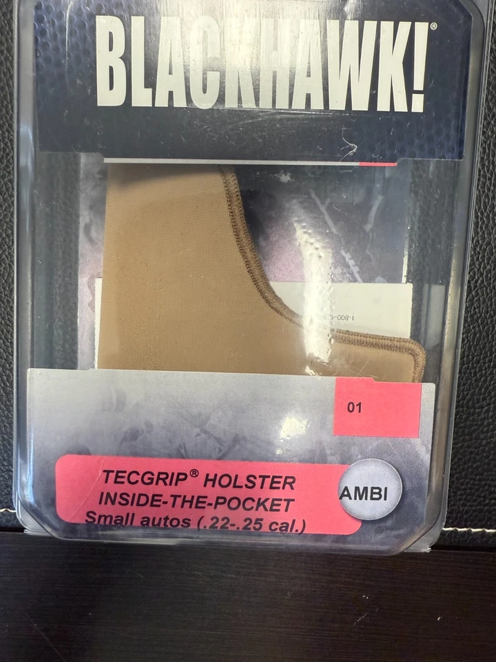 Blackhawk 40TP01CT Tecgrip Size 01 Pocket Holster Ambidextrous Tan