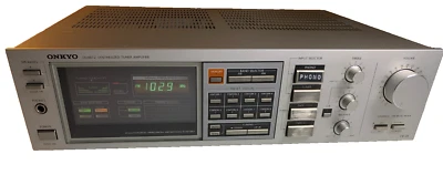 Receptor estéreo Onkyo TX-26 de colección años 80 cara plateada receptor JAPÓN fono Foto 1 de 4