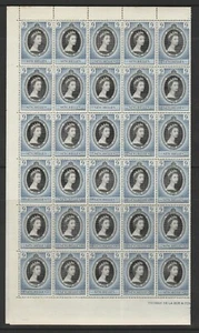 SEYCHELLES ELIZABETH II 1953 CORONATION SG173 MNH FULL SHEET x60 PLATES 1 4 MNH - Picture 1 of 4
