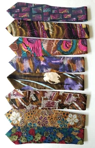 LOT OF 8 SILK NECKTIES FRATELLI BUGATTI J.BLADES RUFOLO NIPON LATINI - Picture 1 of 12