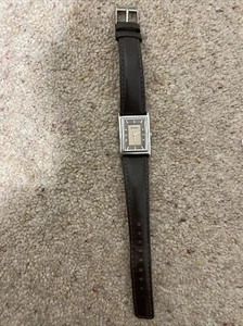 Amadeus Watch Rectangle Face Brown Leather Strap - Picture 1 of 9
