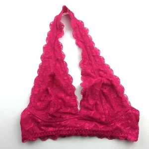 Free People Porta Gallone Bralette XS Elasticizzato Pizzo Rosa - Foto 1 di 6