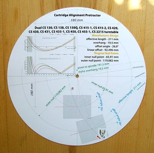 Dual CS130/CS138/CS150Q/CS415/CS420/CS430/CS435/CS450/CS455 Tonarm Winkelmesser - Bild 1 von 6